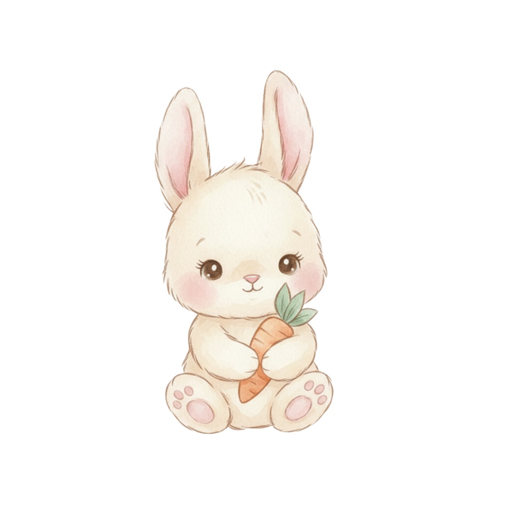 【PNG素材】大人可愛いベビーアニマルクリップアートセット(全12種/水彩スタイル/背景透過)