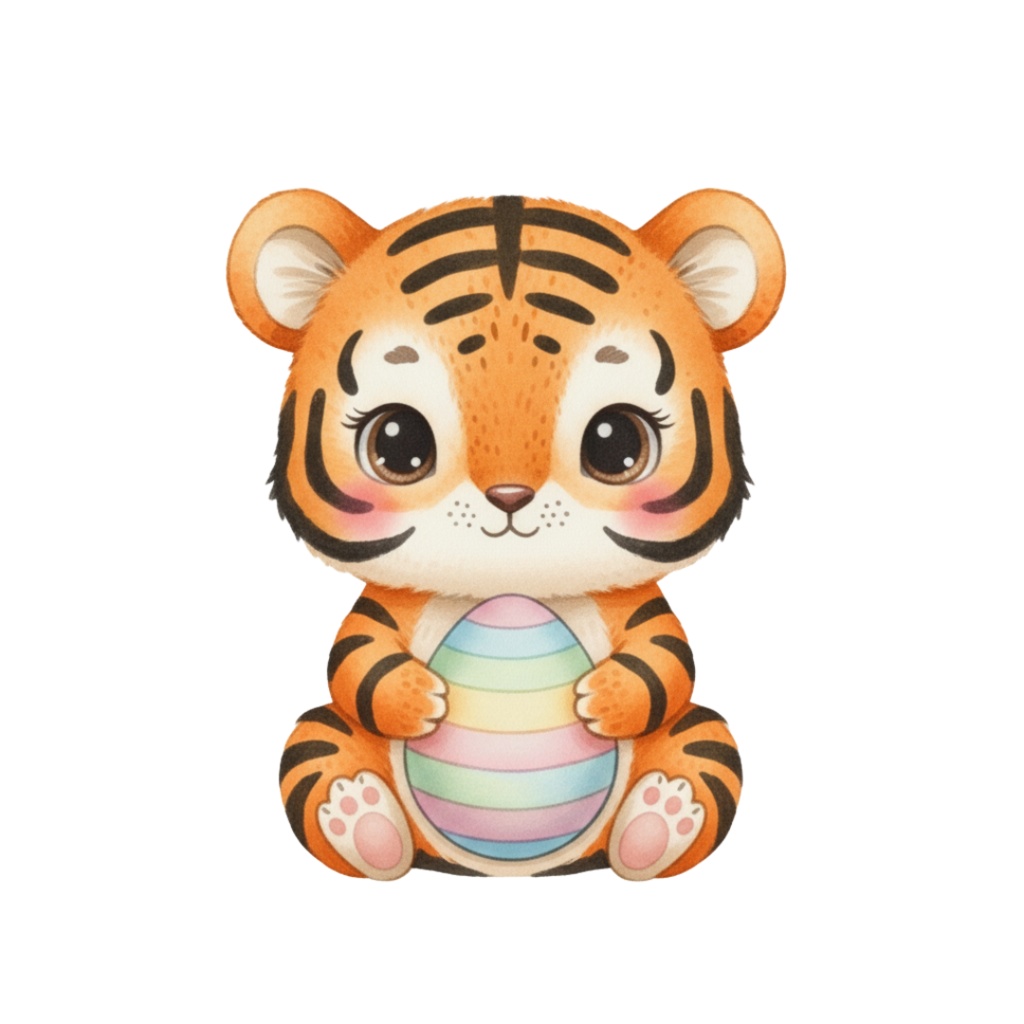 【PNG素材】大人可愛いベビーアニマルクリップアートセット(全15種/水彩スタイル/背景透過)