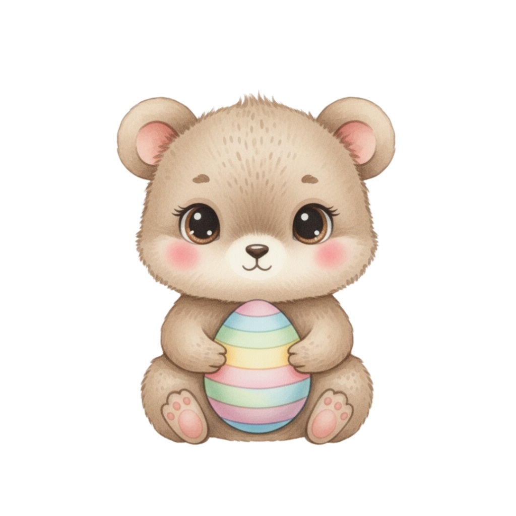 【PNG素材】大人可愛いベビーアニマルクリップアートセット(全15種/水彩スタイル/背景透過)