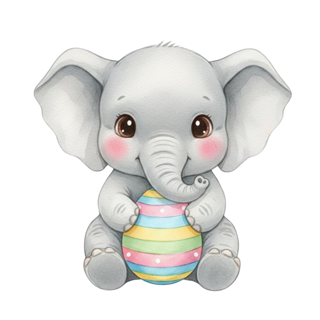 【PNG素材】大人可愛いベビーアニマルクリップアートセット(全15種/水彩スタイル/背景透過)