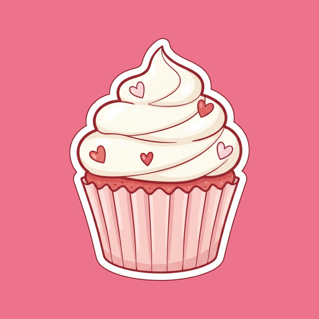 【PNG素材】大人可愛いSweetsコレクション クリップアートセット(全30種/ステッカースタイル/背景透過)