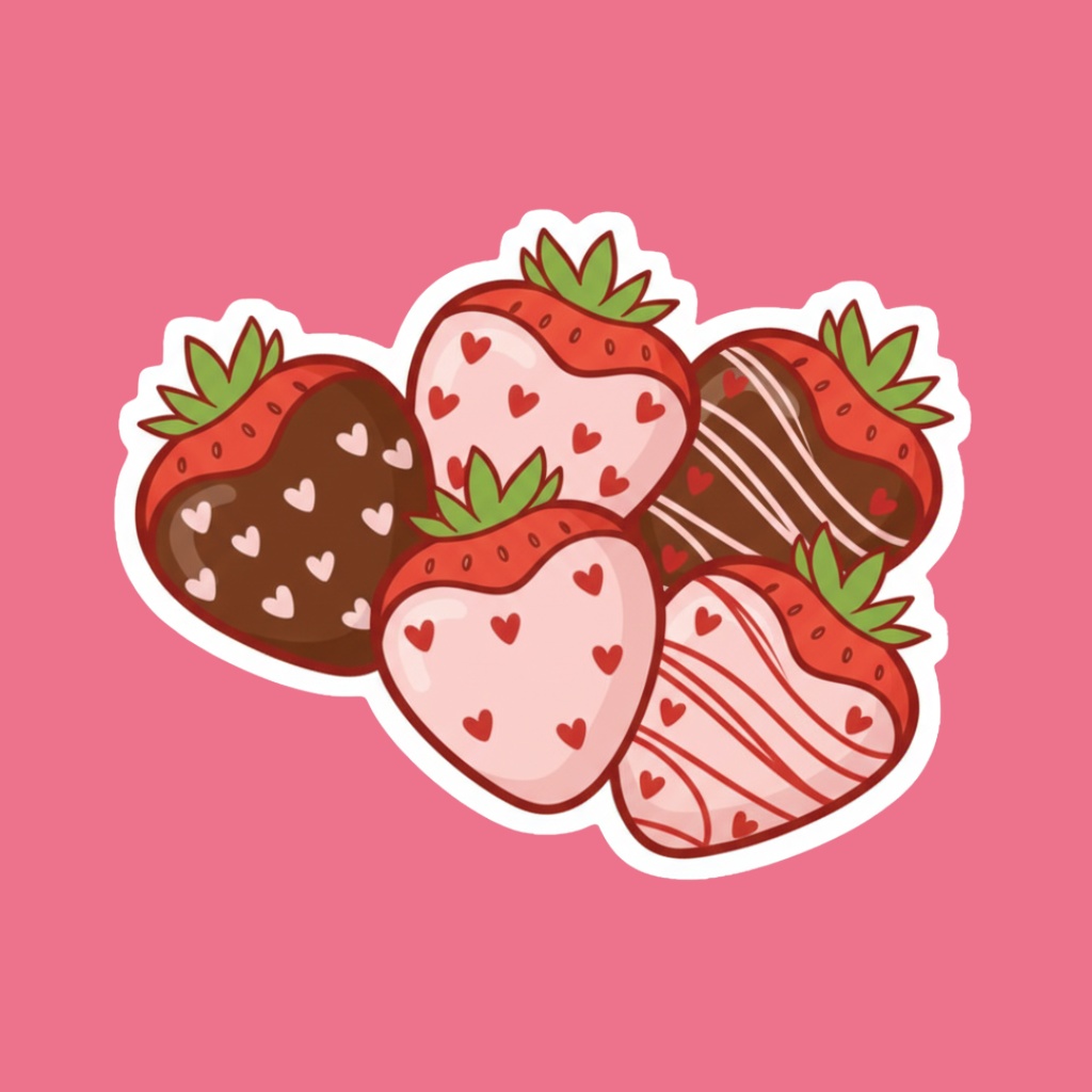 【PNG素材】大人可愛いSweetsコレクション クリップアートセット(全30種/ステッカースタイル/背景透過)