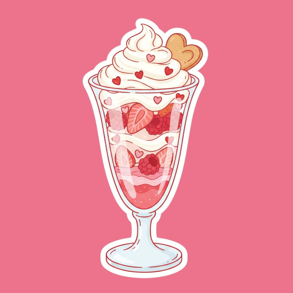 【PNG素材】大人可愛いSweetsコレクション クリップアートセット(全30種/ステッカースタイル/背景透過)