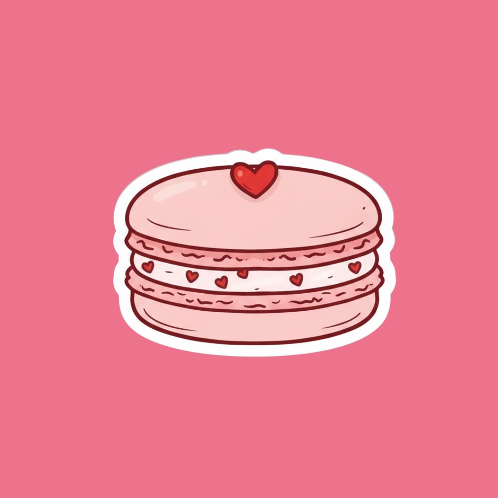 【PNG素材】大人可愛いSweetsコレクション クリップアートセット(全30種/ステッカースタイル/背景透過)