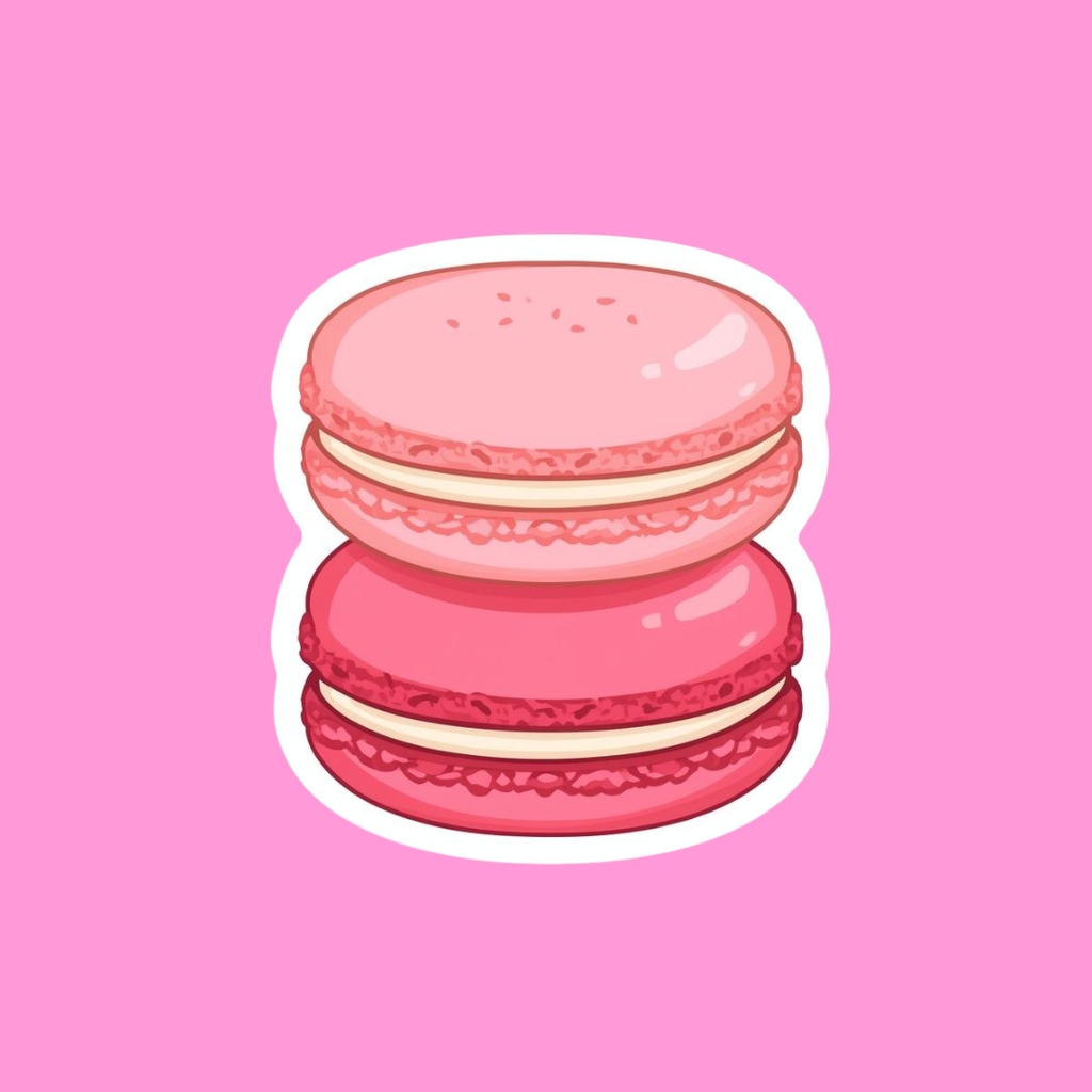 【PNG素材】大人可愛いSweetsコレクションvol2 クリップアートセット(全30種/ステッカースタイル/背景透過)