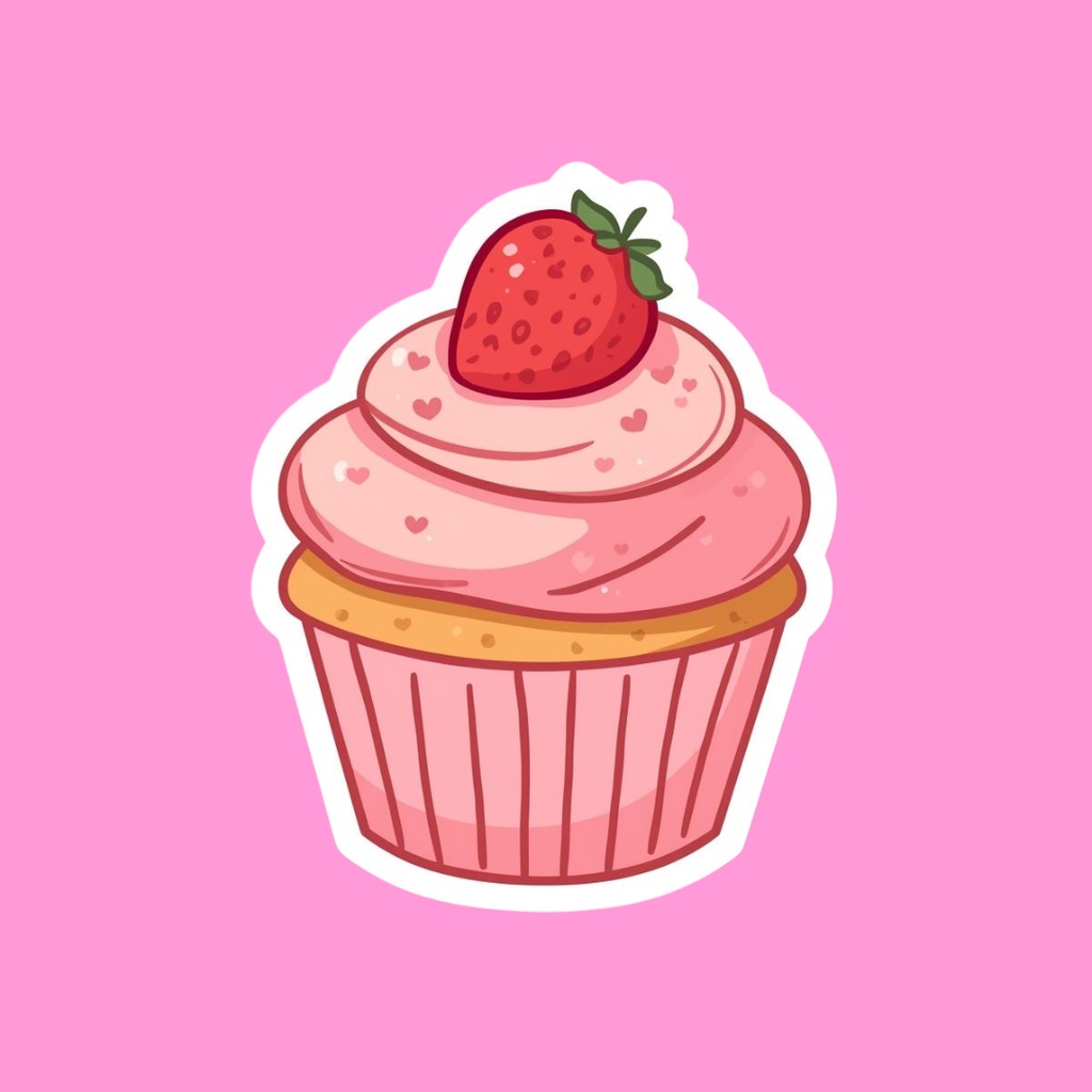 【PNG素材】大人可愛いSweetsコレクションvol2 クリップアートセット(全30種/ステッカースタイル/背景透過)