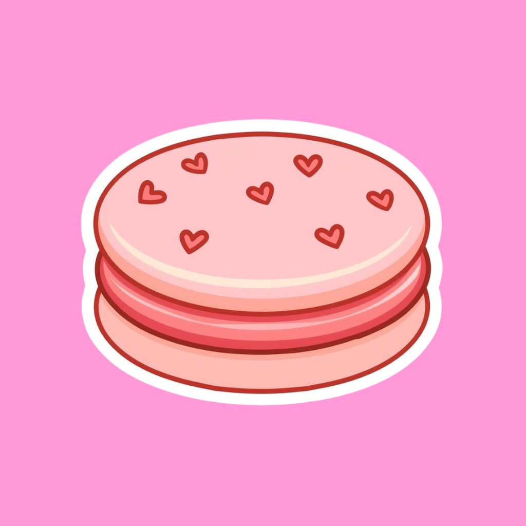 【PNG素材】大人可愛いSweetsコレクションvol2 クリップアートセット(全30種/ステッカースタイル/背景透過)