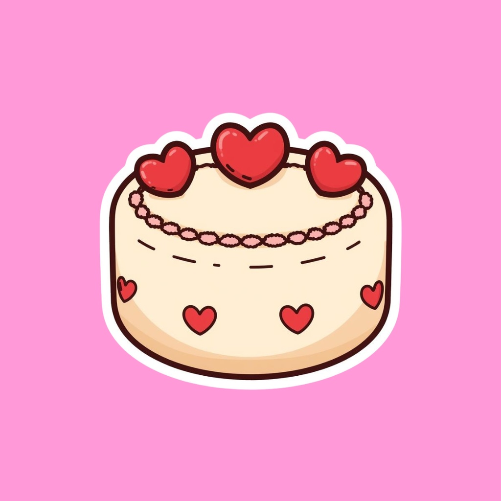 【PNG素材】大人可愛いSweetsコレクションvol2 クリップアートセット(全30種/ステッカースタイル/背景透過)