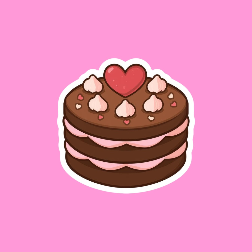 【PNG素材】大人可愛いSweetsコレクションvol2 クリップアートセット(全30種/ステッカースタイル/背景透過)