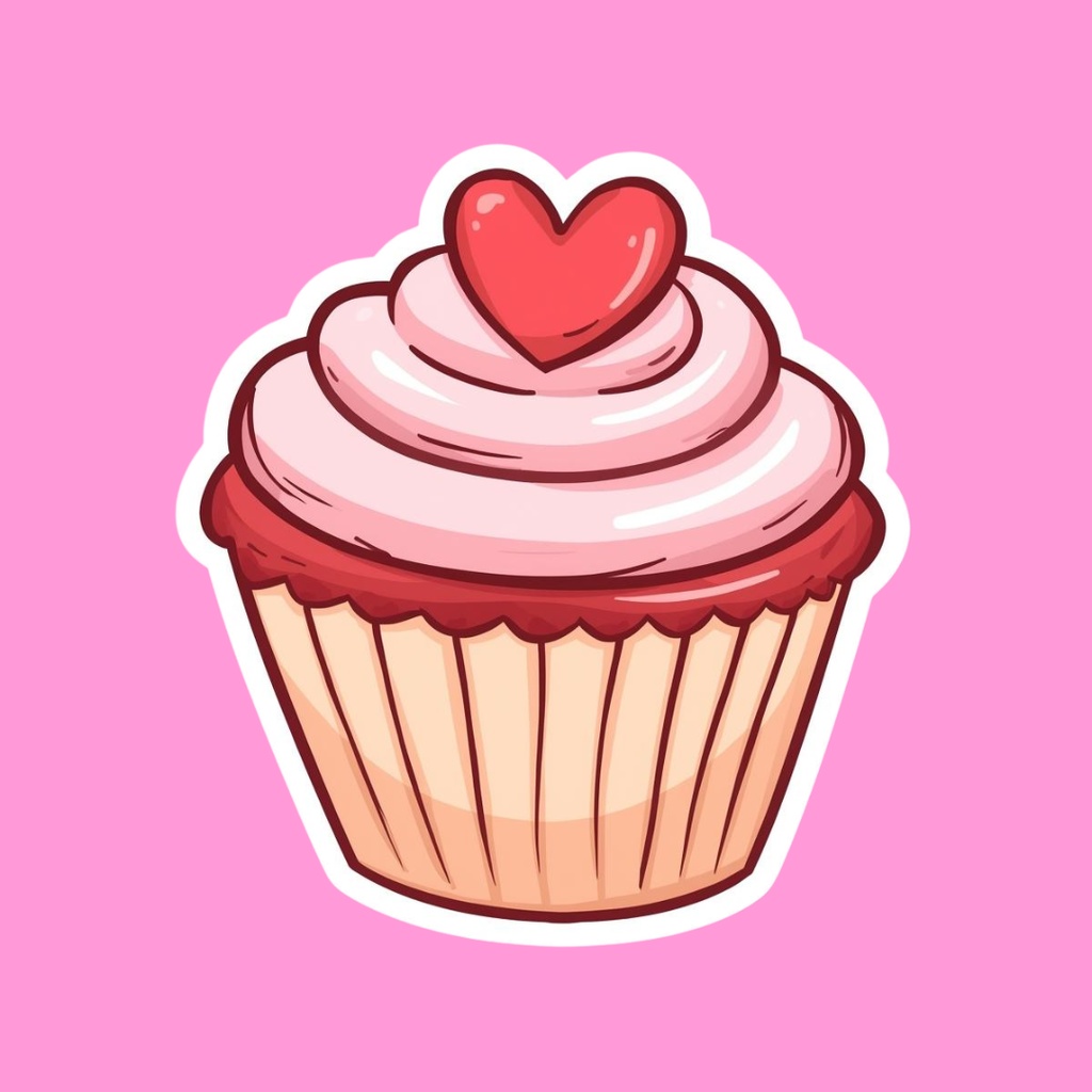 【PNG素材】大人可愛いSweetsコレクションvol2 クリップアートセット(全30種/ステッカースタイル/背景透過)