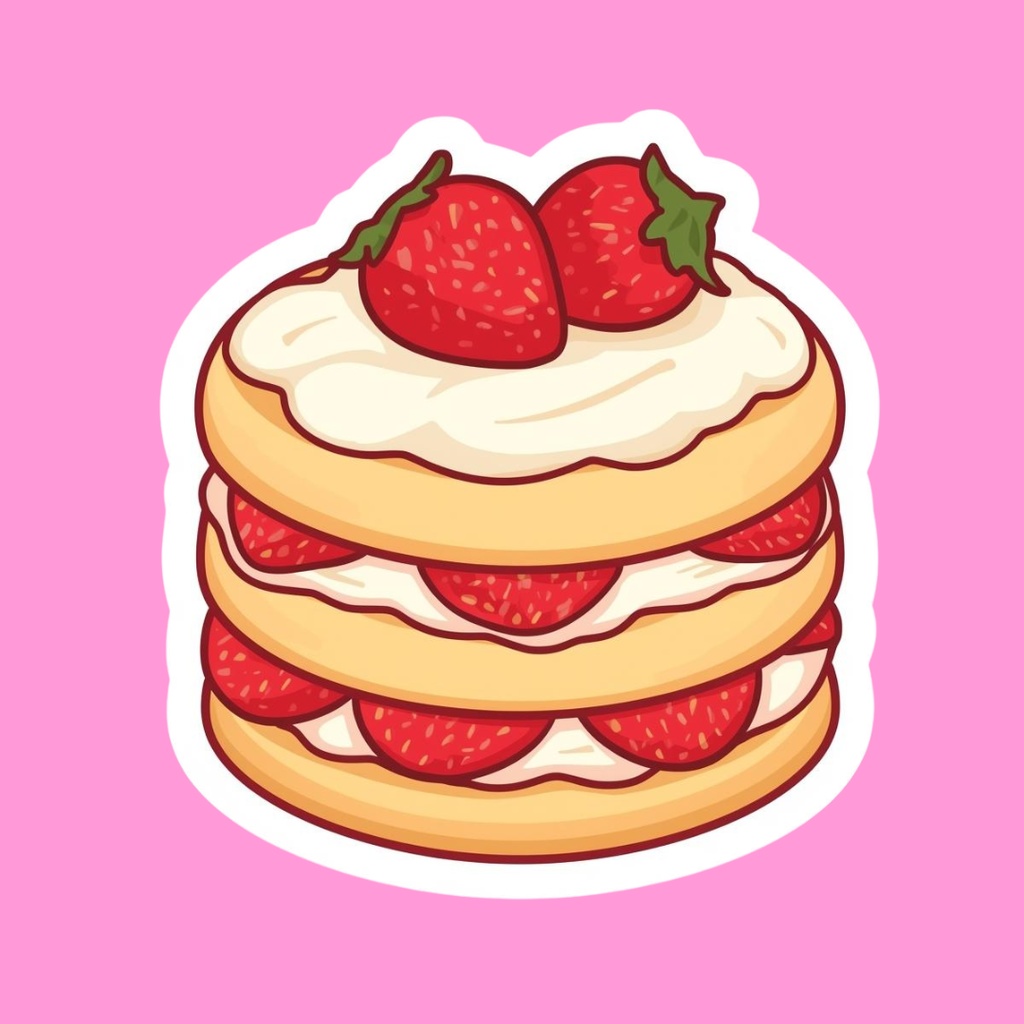 【PNG素材】大人可愛いSweetsコレクションvol2 クリップアートセット(全30種/ステッカースタイル/背景透過)