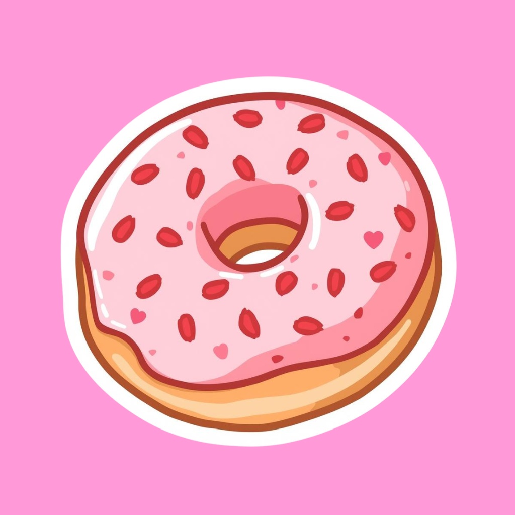 【PNG素材】大人可愛いSweetsコレクションvol2 クリップアートセット(全30種/ステッカースタイル/背景透過)