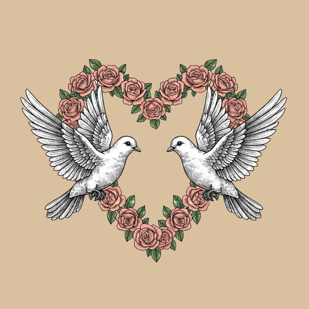 【PNG素材】大人可愛いVintage Loveコレクションクリップアートセット(全30種/手書きスタイル/背景透過)