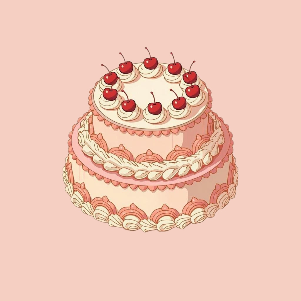 【PNG素材】大人可愛いSweet Cherry コレクションクリップアートセット(全15種/ヴィンテージスタイル/背景透過)