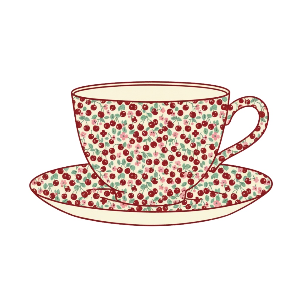 【PNG素材】大人可愛いSweet Cherry コレクションク vol2 リップアートセット(全15種/ヴィンテージスタイル/背景透過)