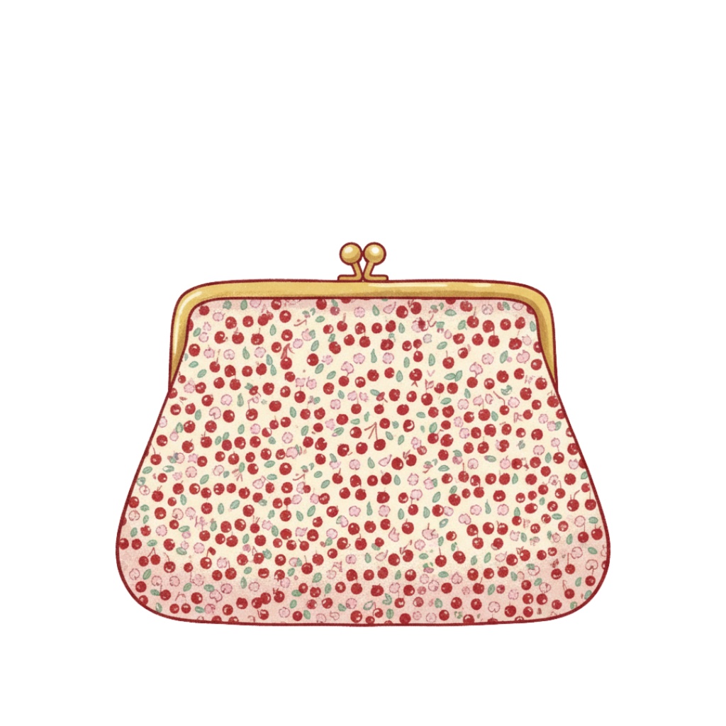 【PNG素材】大人可愛いSweet Cherry コレクションク vol2 リップアートセット(全15種/ヴィンテージスタイル/背景透過)