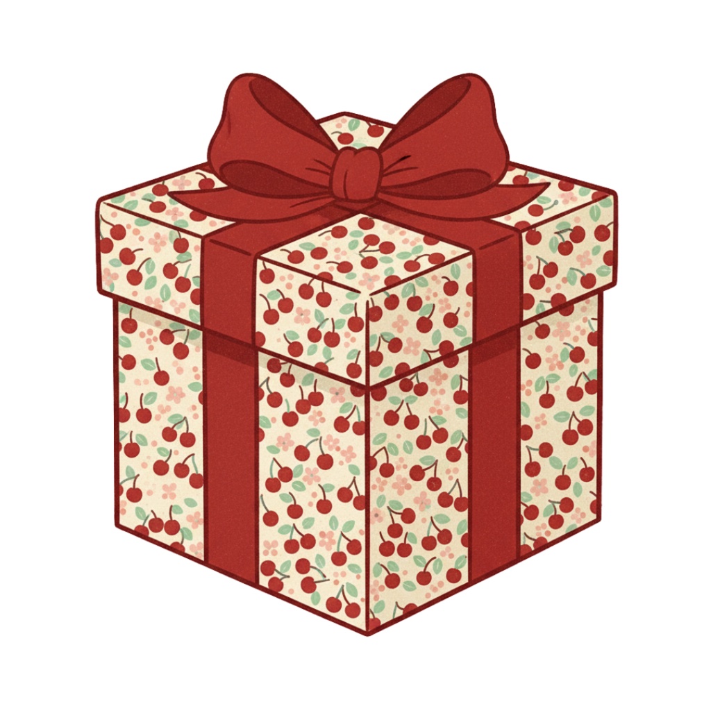 【PNG素材】大人可愛いSweet Cherry コレクションク vol2 リップアートセット(全15種/ヴィンテージスタイル/背景透過)