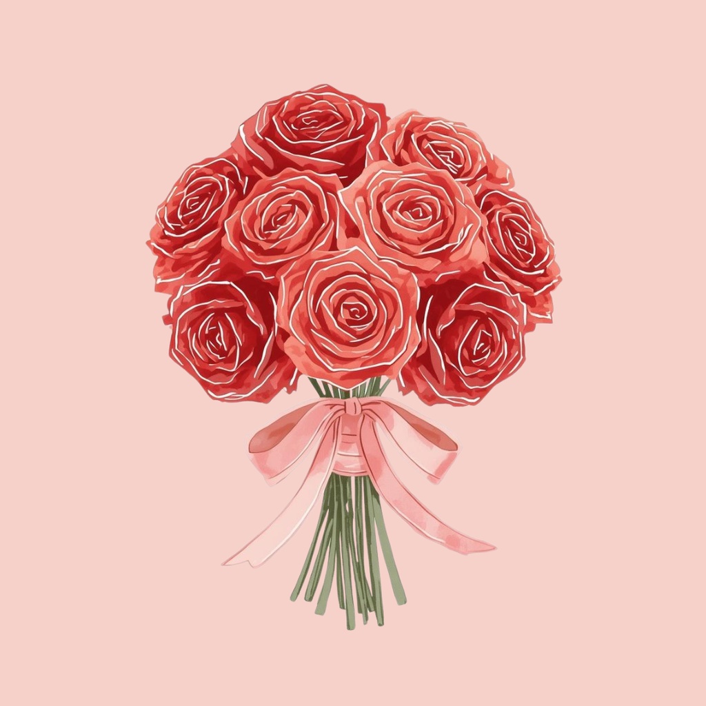 【PNG素材】大人可愛いSweet Roseコレクション クリップアートセット(全30種/水彩画スタイル/背景透過)