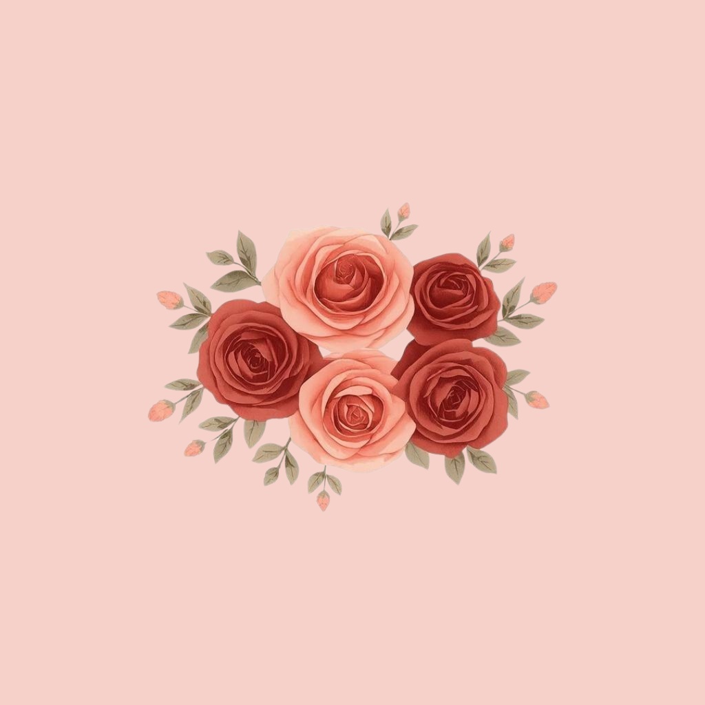 【PNG素材】大人可愛いSweet Roseコレクション クリップアートセット(全30種/水彩画スタイル/背景透過)