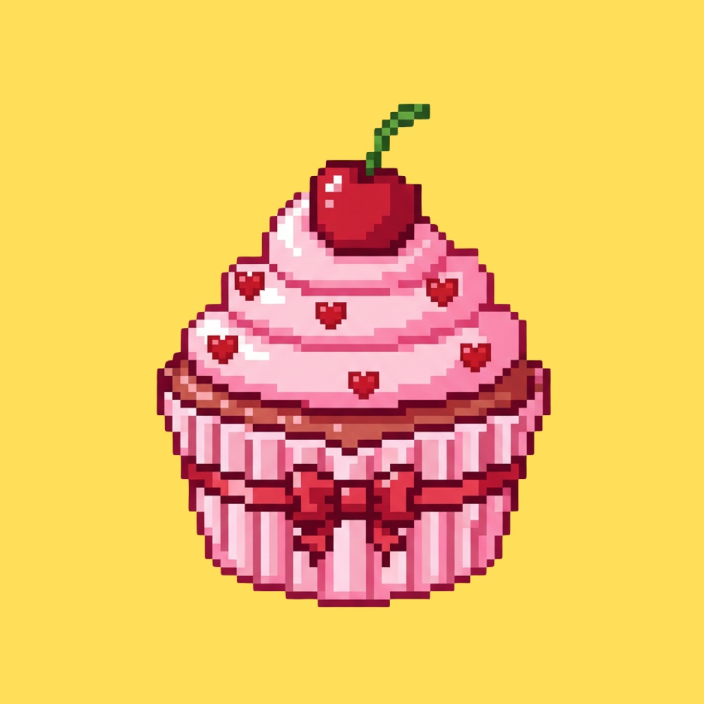 【PNG素材】大人可愛いLovely Pixelコレクション クリップアートセット(全15種/ピクセルスタイル/背景透過)