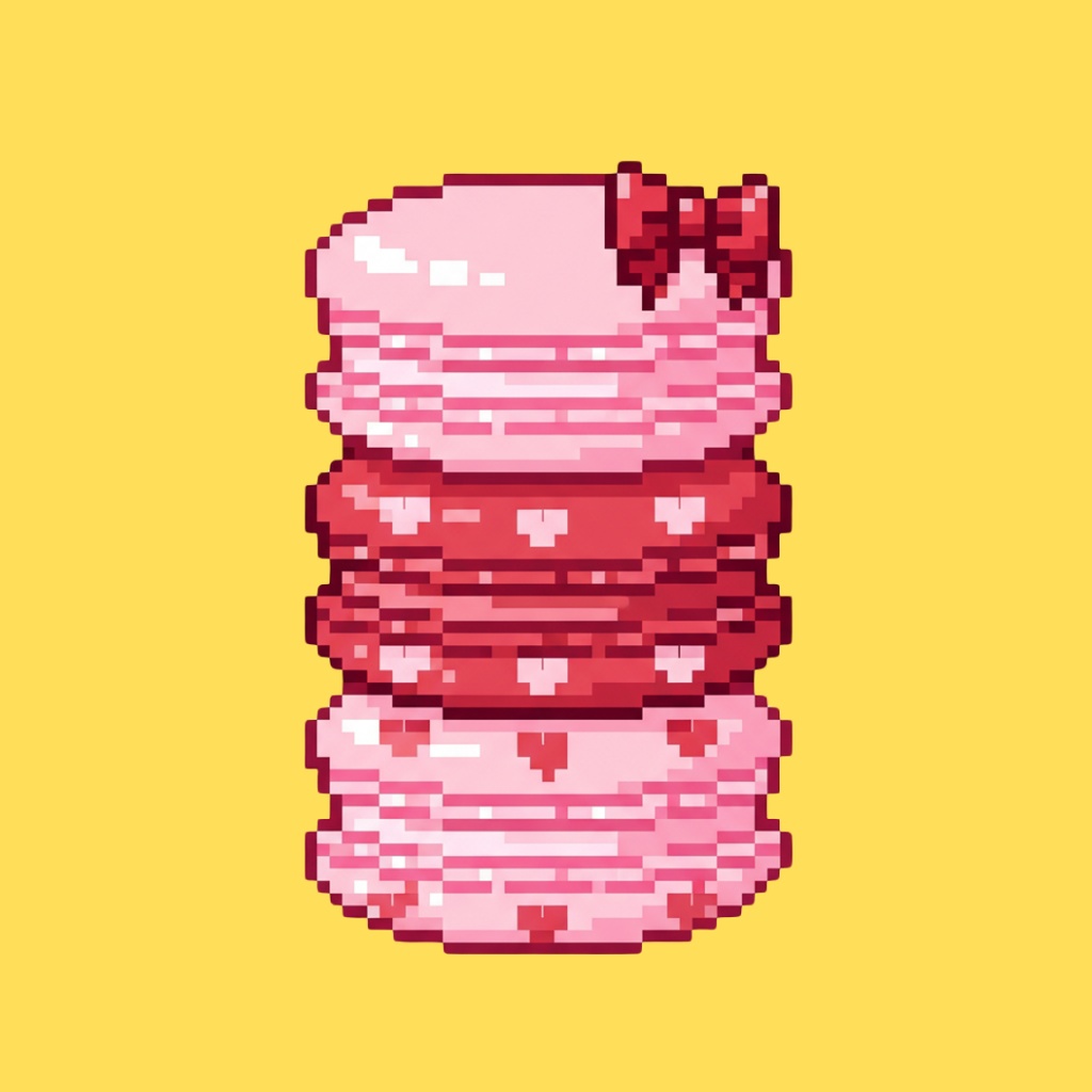 【PNG素材】大人可愛いLovely Pixelコレクション クリップアートセット(全15種/ピクセルスタイル/背景透過)