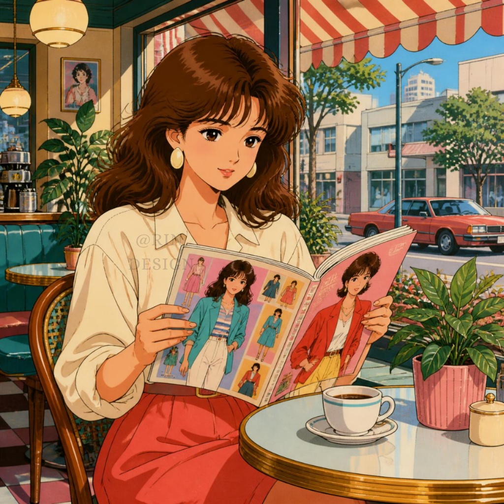 【PNG素材】citypop80's vol.1コレクション クリップアートセット(全50種/背景透過)