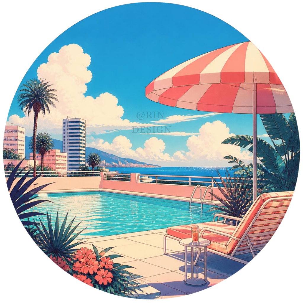【PNG素材】citypop80's vol.1コレクション クリップアートセット(全50種/背景透過)