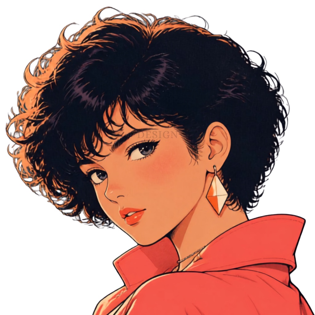 【PNG素材】citypop80's vol.1コレクション クリップアートセット(全50種/背景透過)