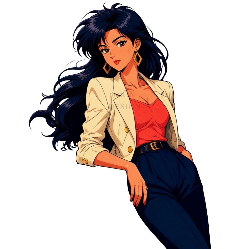【PNG素材】citypop80's vol.1コレクション クリップアートセット(全50種/背景透過)