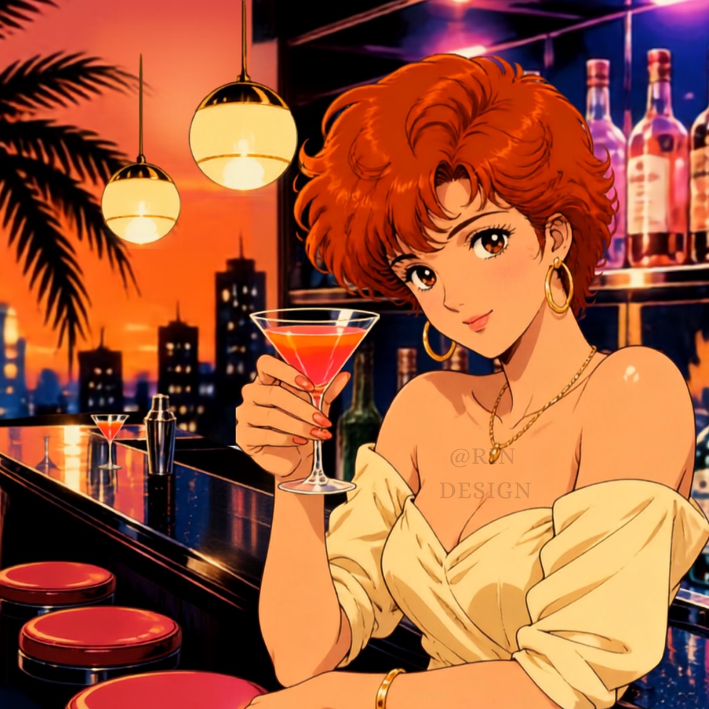 【PNG素材】citypop80's vol.1コレクション クリップアートセット(全50種/背景透過)