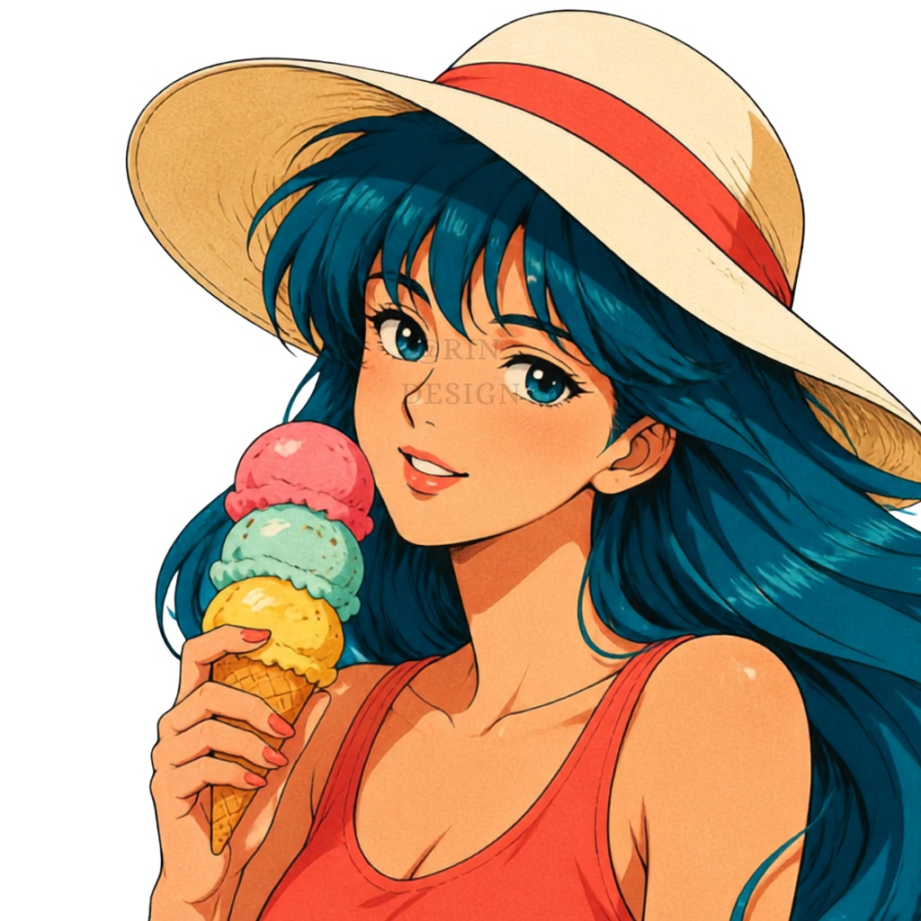 【PNG素材】citypop80's vol.1コレクション クリップアートセット(全50種/背景透過)