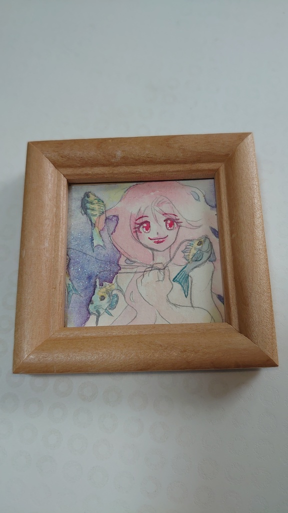 いとひきさかな(額装済みミニ原画)