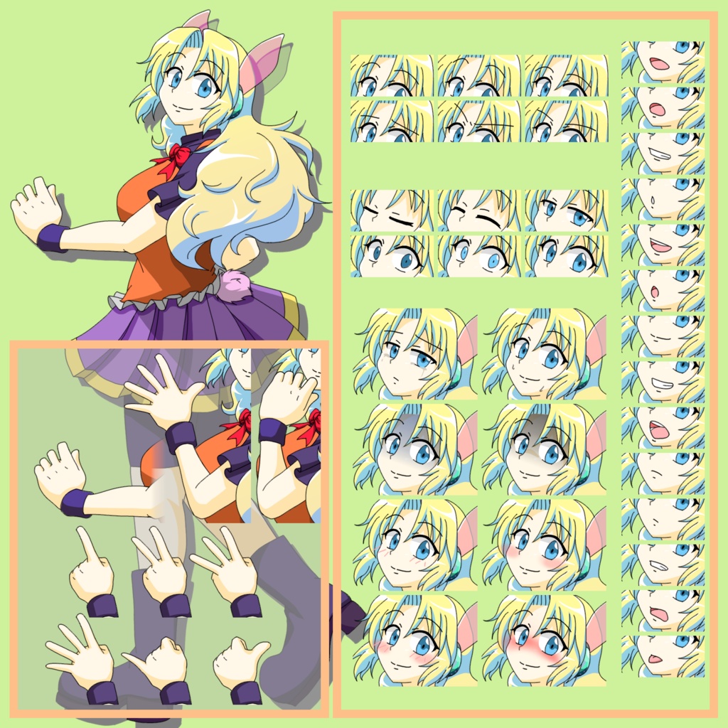 【無料配布】「天音ルナ」立ち絵素材集