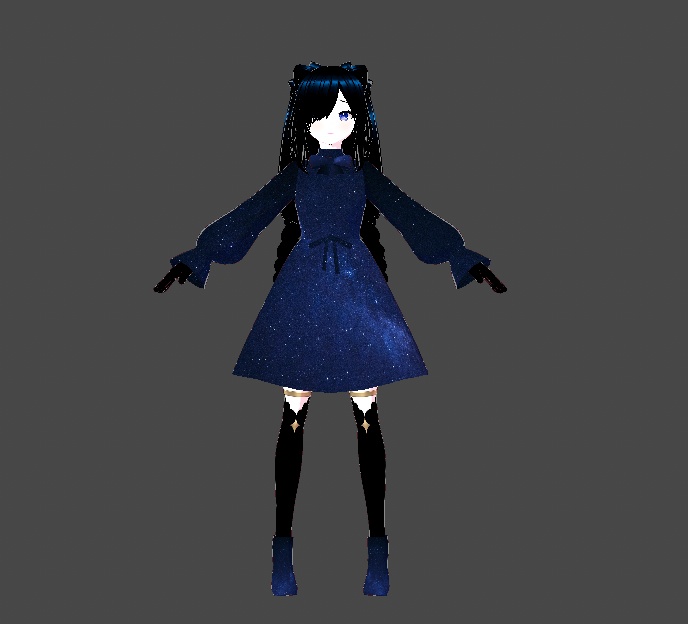 Aisha - Galaxy Star Avatar 3D Model VRM