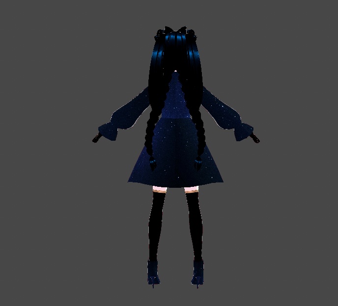 Aisha - Galaxy Star Avatar 3D Model VRM