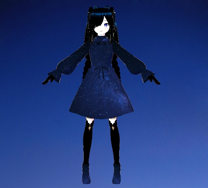 Aisha - Galaxy Star Avatar 3D Model VRM