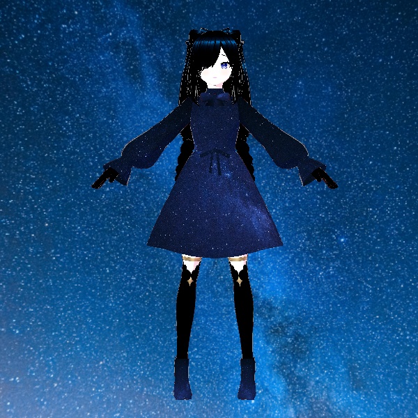 Aisha - Galaxy Star Avatar 3D Model VRM