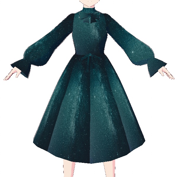 Green Galaxy Dress