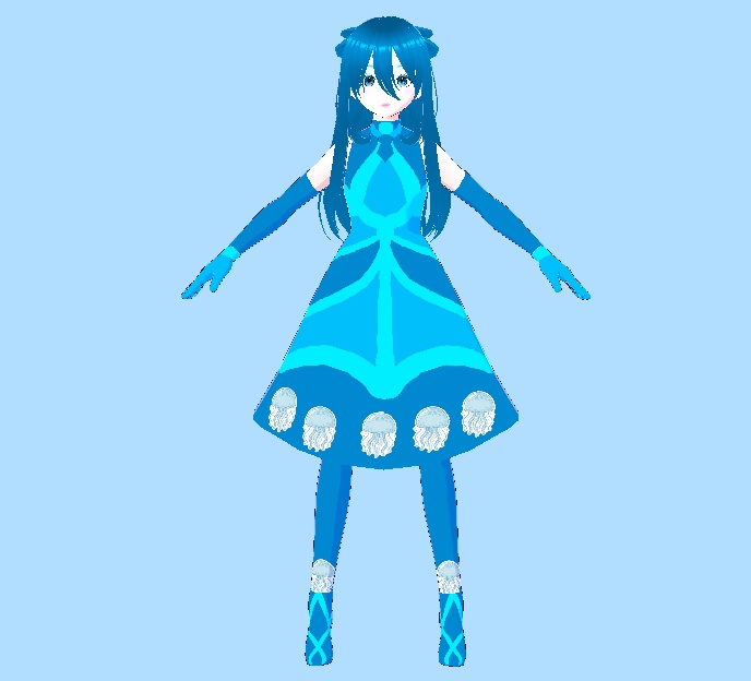 "River" - Jellyfish & Ocean Themed Avatar Outfit / Model VRM