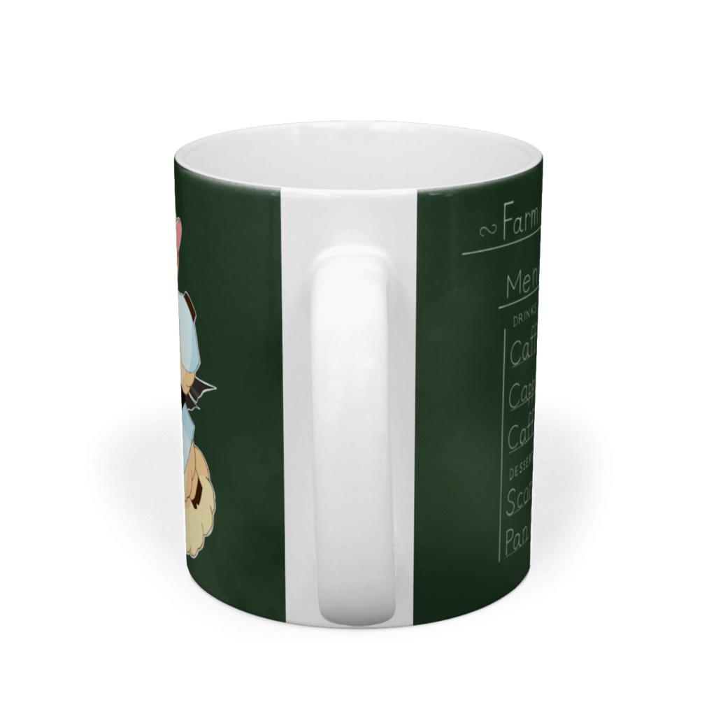 ウェイター羊マグカップ(黒板背景)