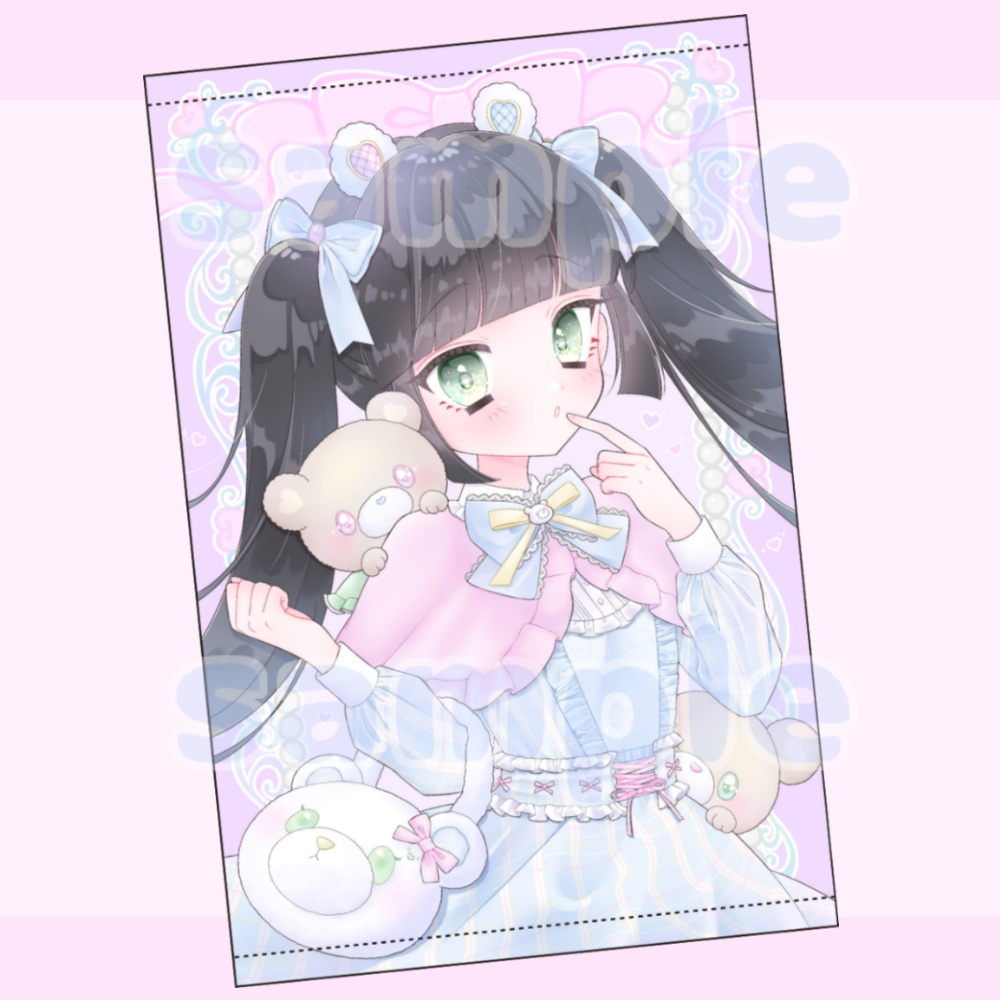 紹介文必読 くまロリータちゃん B2タペストリー Princess Heart Booth