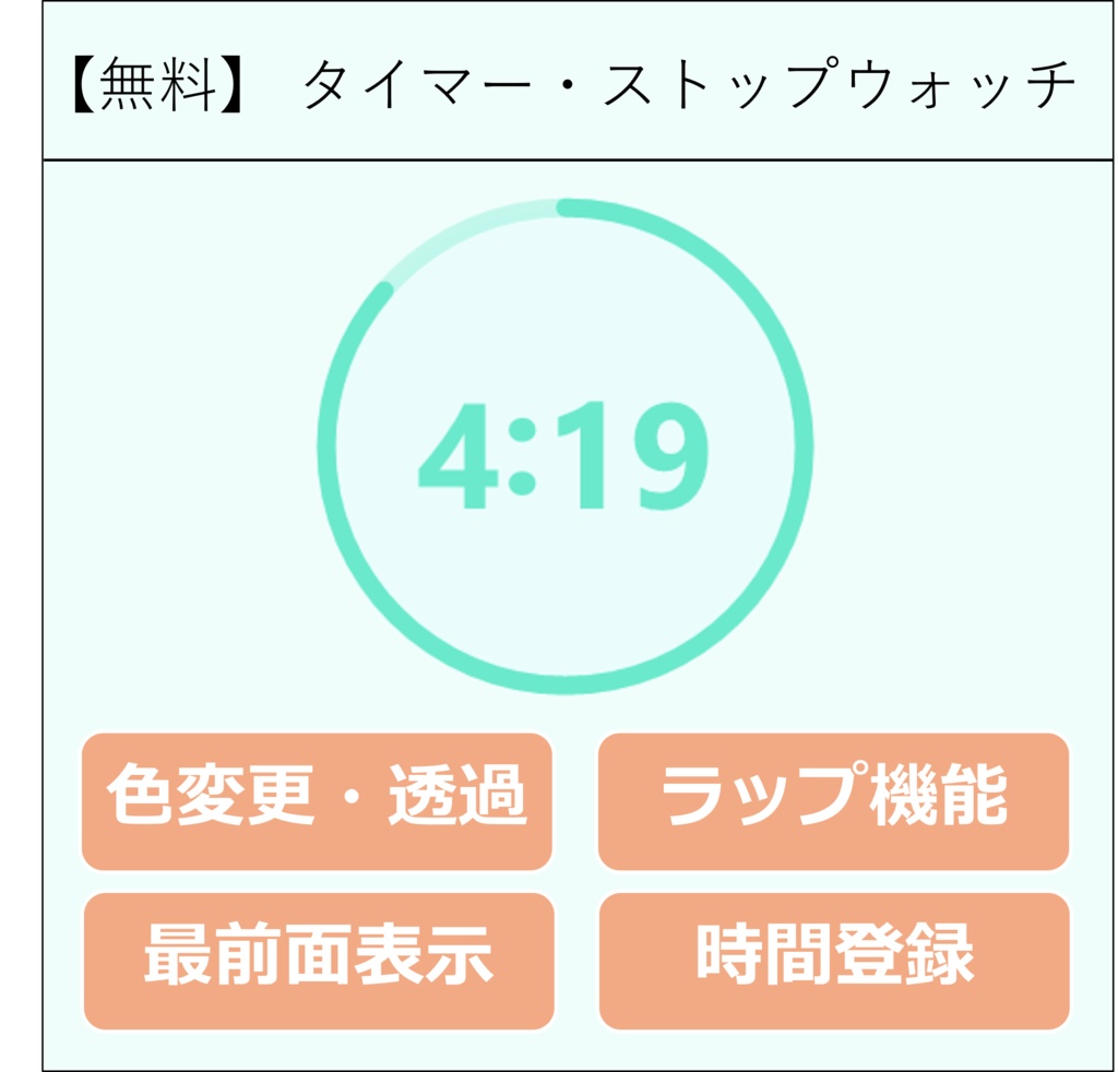 【Windows用フリーソフト】　タイマーストップウォッチアプリ