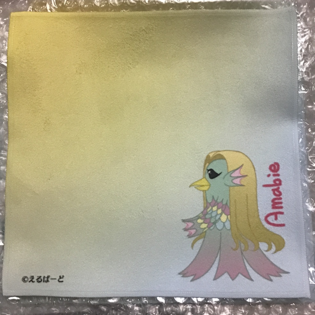 アマビエ様　マイクロファイバークロスハンカチ