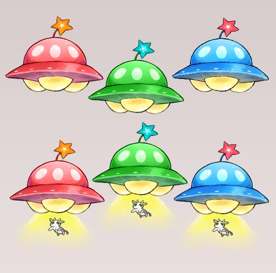 〈フリー素材〉UFOのイラスト〈Vtuber向け素材〉