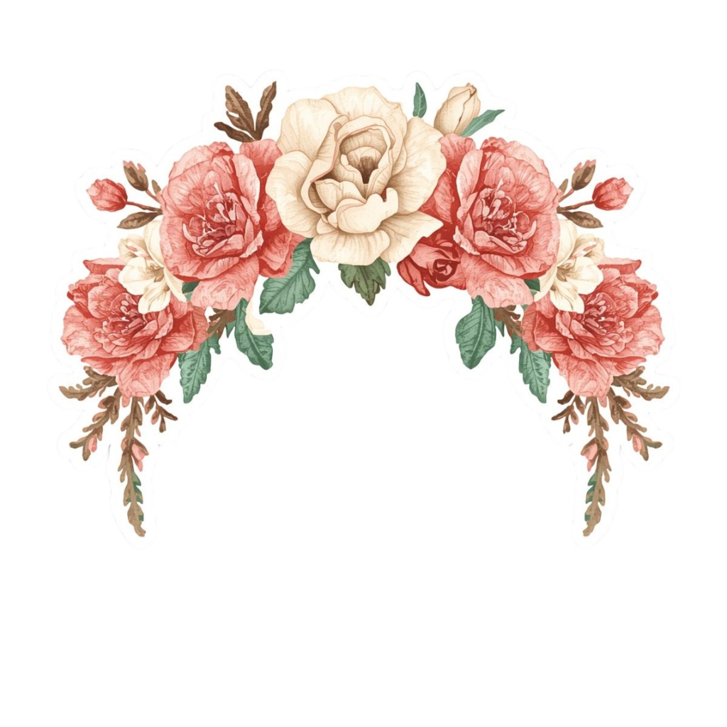 さしいパステル 花のかわいいクリップアート 20点セット【PNG・透過背景】