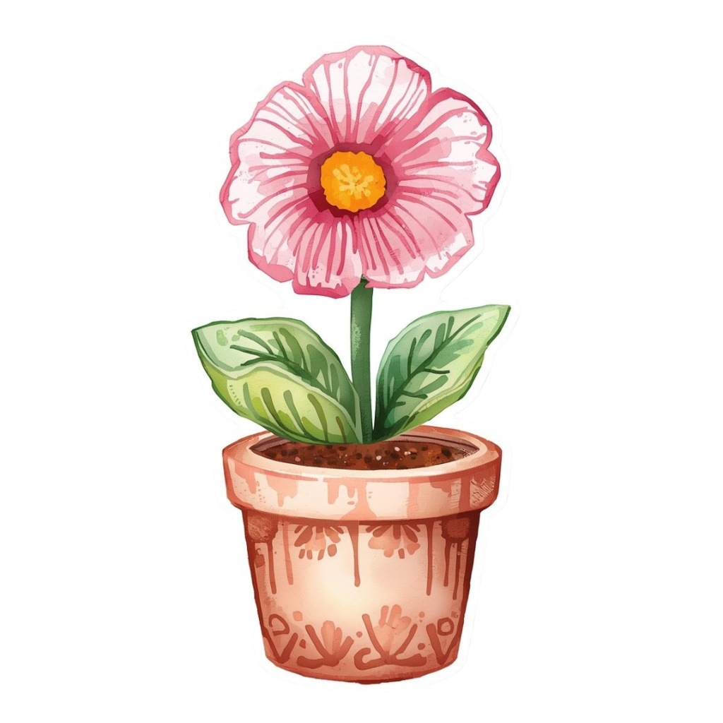 さしいパステル 花のかわいいクリップアート 20点セット【PNG・透過背景】