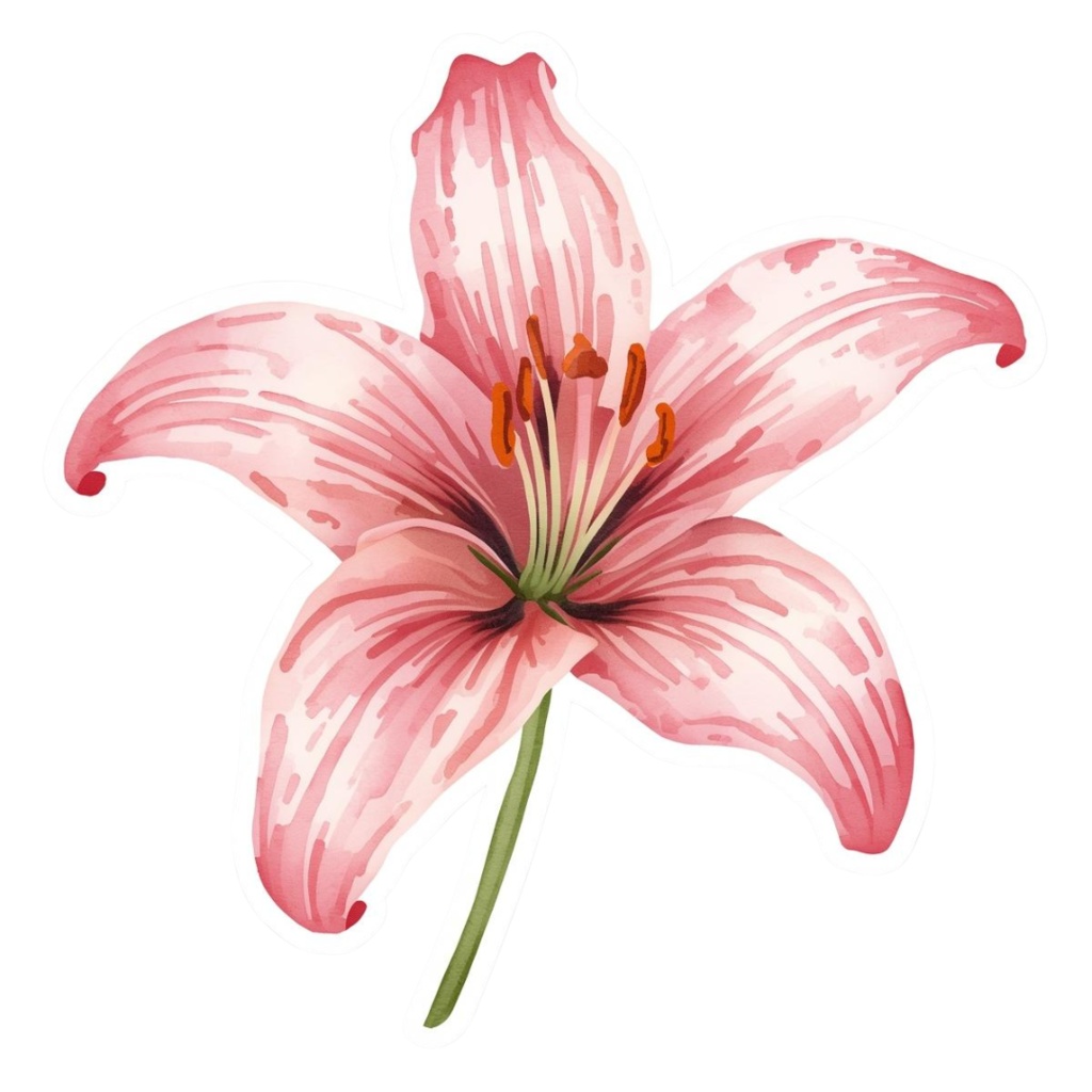 さしいパステル 花のかわいいクリップアート 20点セット【PNG・透過背景】