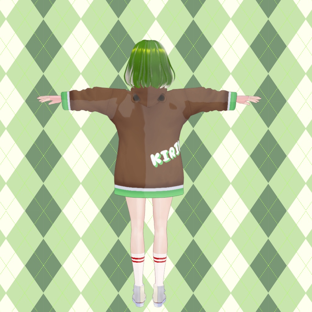 きりくんファングッズ くまさんパーカー