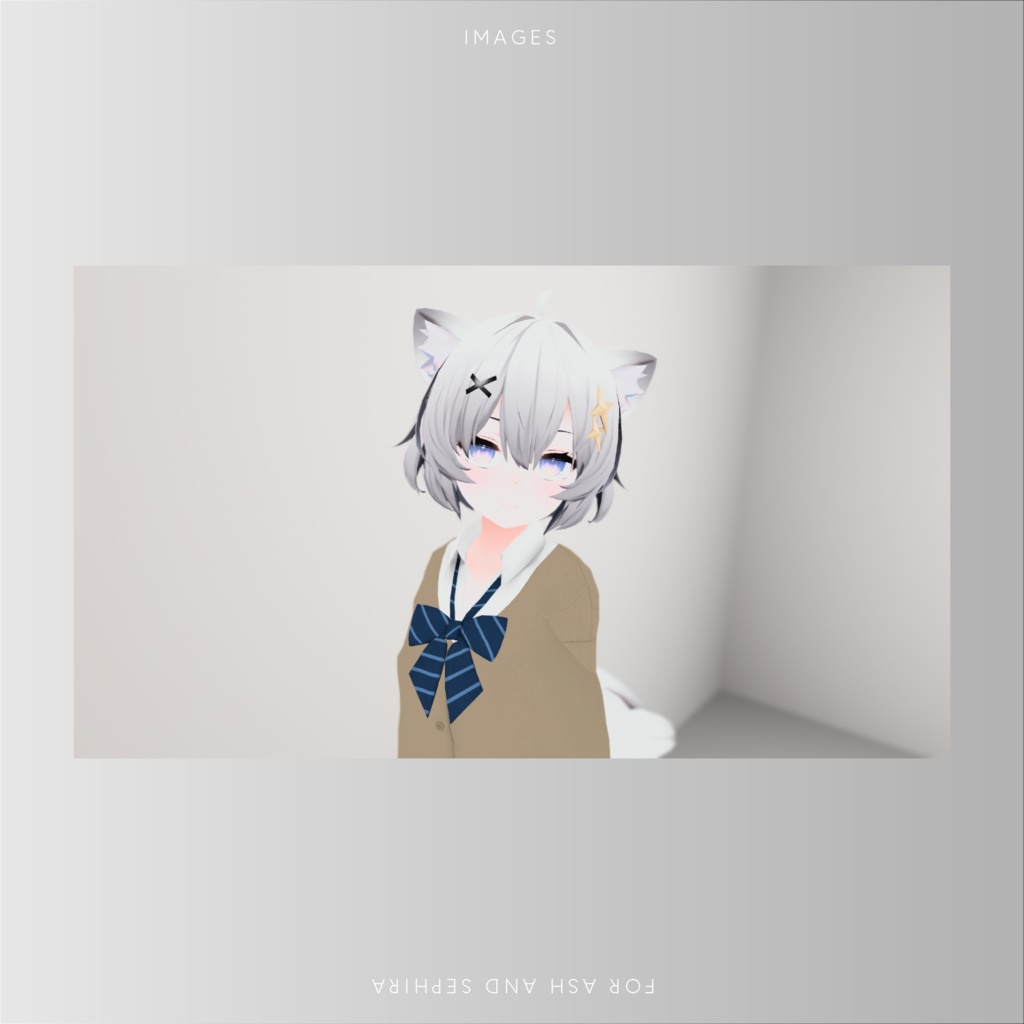 【アッシュ向け(セフィラ共通)】ギャル風制服&ルーズソックスセット