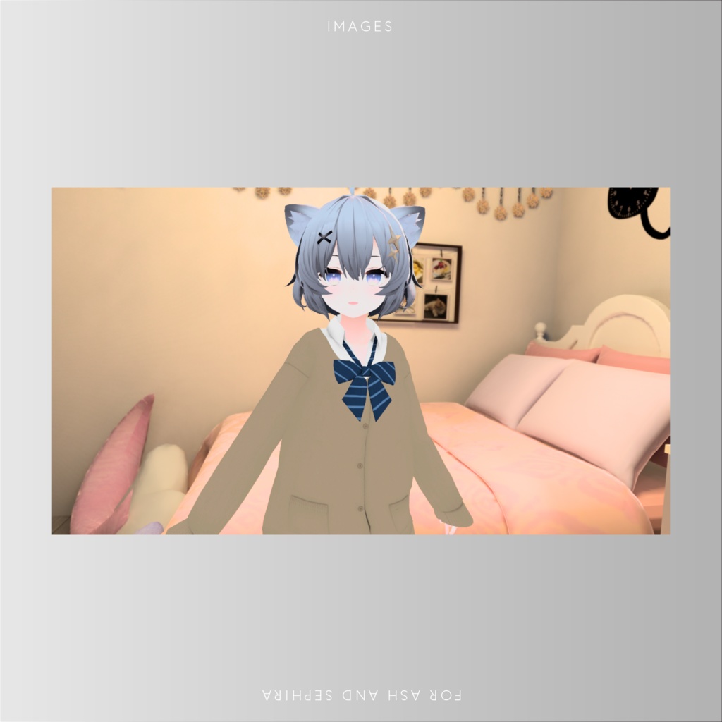 【アッシュ向け(セフィラ共通)】ギャル風制服&ルーズソックスセット